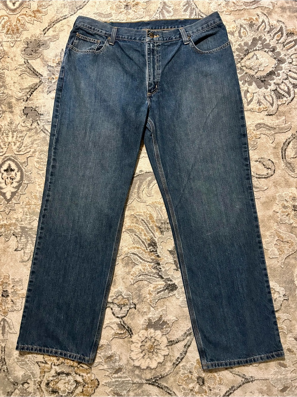 Carhartt Men's Straight-Leg Jeans - Dark Blue Relaxed fit